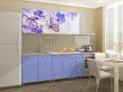 Кухня с фотопечатью Бабочки 1,8 м Фабрика мебели Дисави