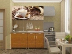 Кухня с фотопечатью Кофе 1,6 м Фабрика мебели Дисави