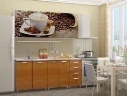 Кухня с фотопечатью Кофе 1,8 м Фабрика мебели Дисави