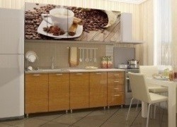 Кухня с фотопечатью Кофе 2,0 м Фабрика мебели Дисави
