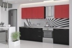Кухня Оля - Красный / чёрный производство Артём-мебель