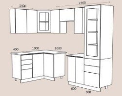 Модульная система мебели для кухни София