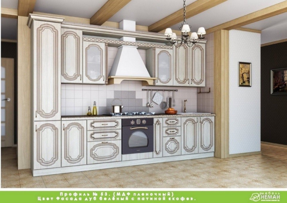 Кухня Венеция дуб белёный с патиной в Беларуси недорого. Каталог, фото, цены производителя