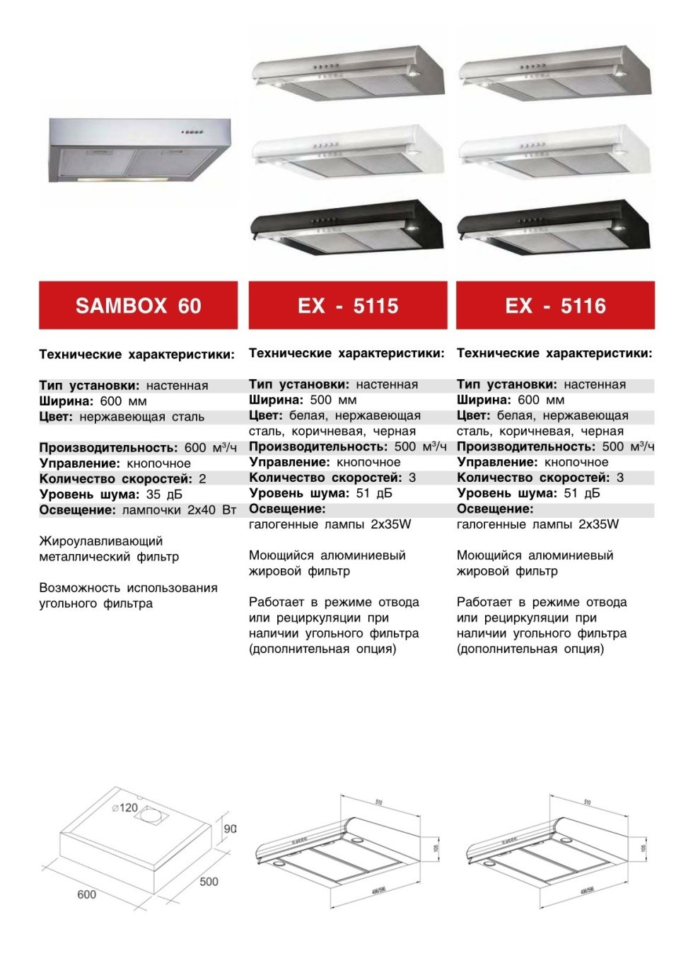 Плоская вытяжка EXITEQ. Продажа встраиваемой техники в Беларуси недорого